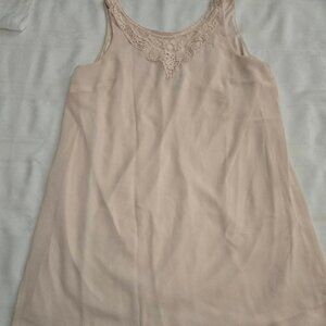 Women's Size Medium Forever 21 Beige  Embroidered Tank